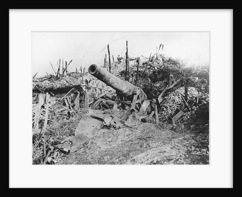 Offensive On The Somme. Abandoned German 150 Guns. by Anonymous