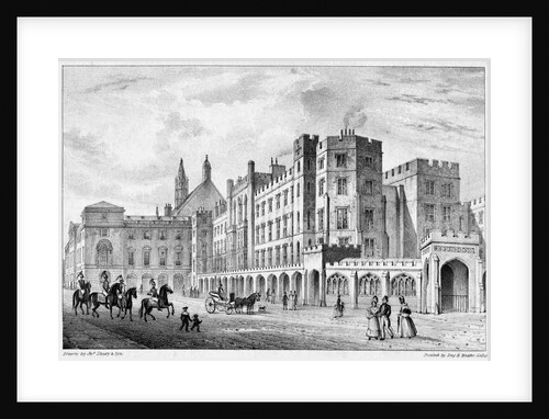Print of Houses of Parliament Before 1834 Fire by Anonymous