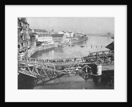 Temporary Bridge at Poznan, Poland, 1939 by Anonymous