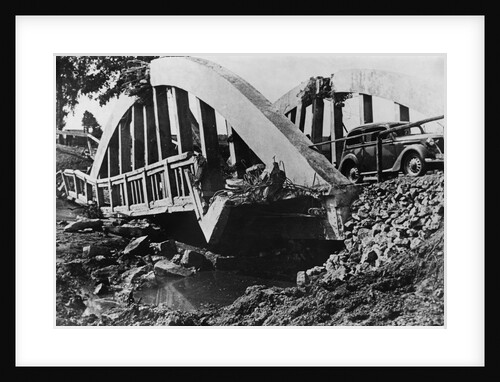 Bombed Bridge in Poland by Anonymous