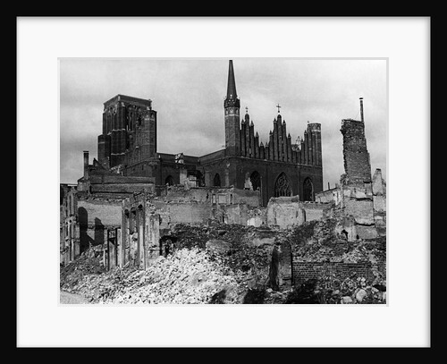 Bombed Church in Gdansk by Anonymous
