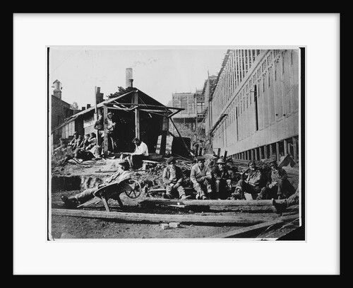 Construction Workers Take Break by Anonymous