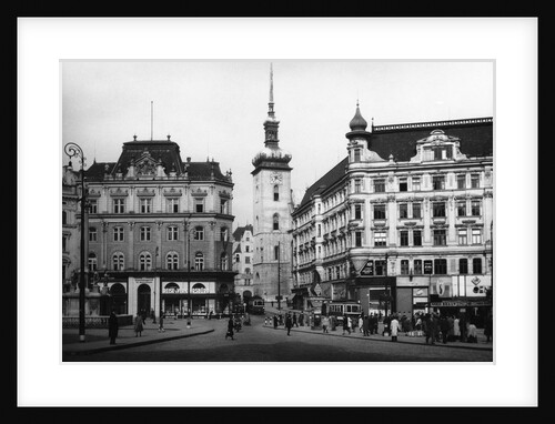 Clock Tower and City Buildings by Anonymous