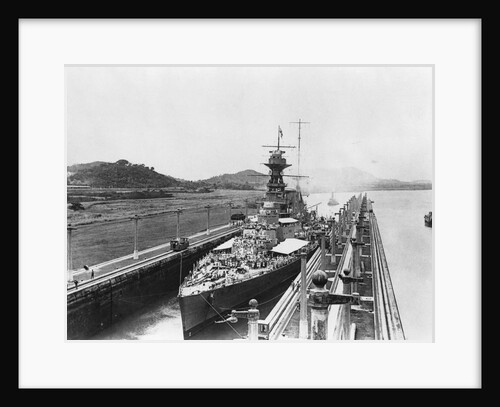 HMS Hood in Panama Canal by Anonymous