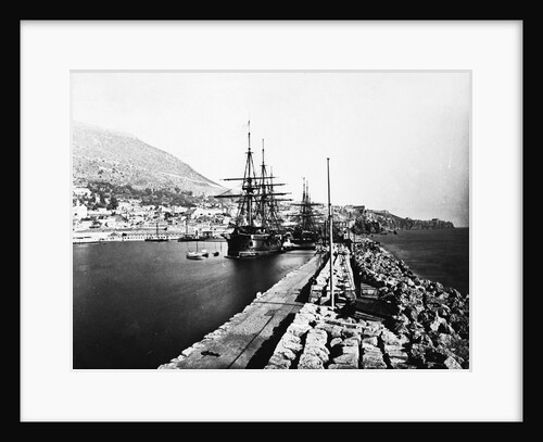 English Ironclad Warships at Gibraltar by Anonymous