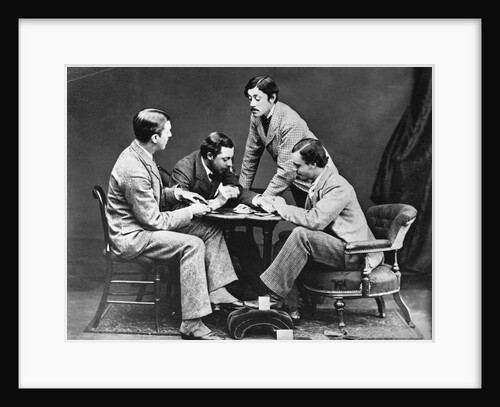 Men Playing Cards with Prince Leopold by Anonymous