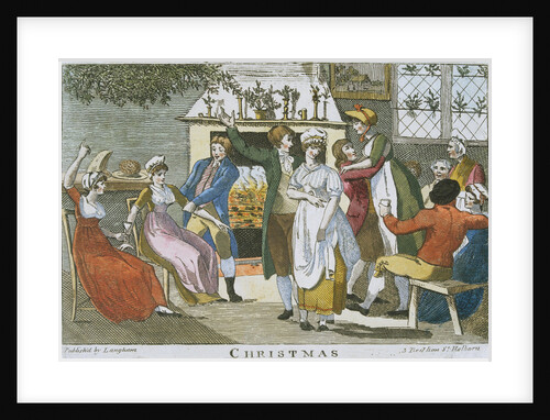 19th-Century Scene of a Christmas Celebration by Anonymous