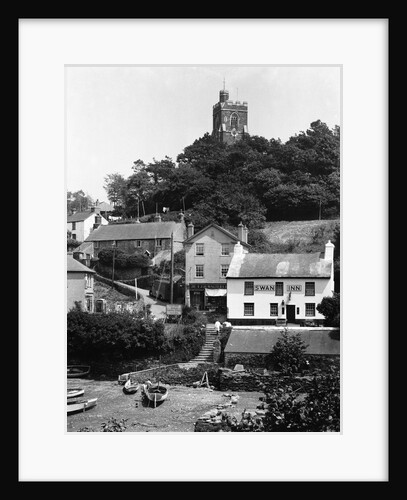 Noss Mayo Harbour, Village and Church by Anonymous