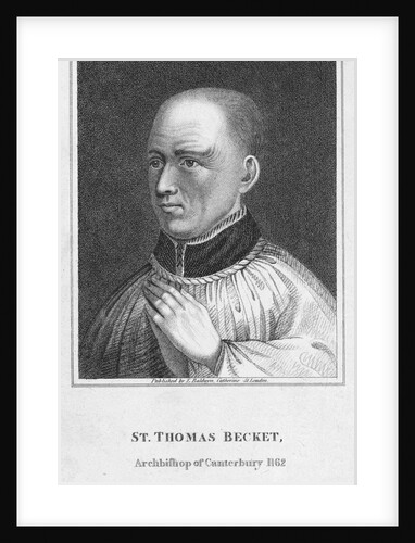 St Thomas Becket, Archbishop of Canterbury 1162 (from a scarce Print by Hollar)
