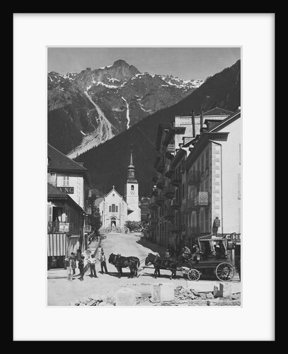 Horse-Drawn Carriage in Chamonix by Anonymous