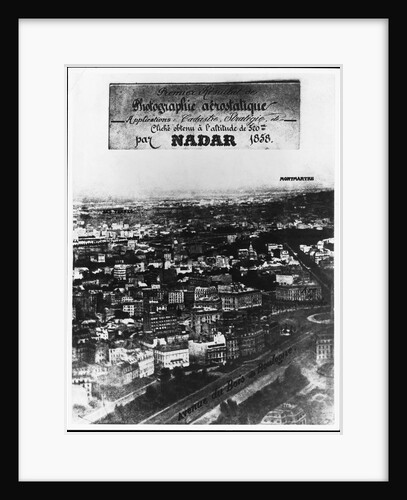 First Aerial Photograph Taken by Nadar by Anonymous