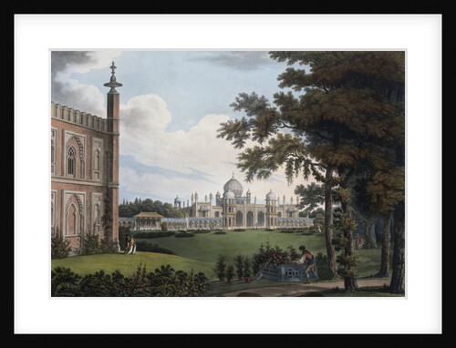 Illustration of Proposed View of West Front of Royal Pavilion Facing Towards the Garden by Anonymous