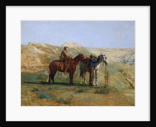 Detail of Cowboys in the Badlands by Thomas Eakins