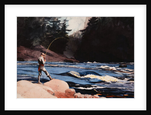 Man Fishing a New England Stream by Winslow Homer