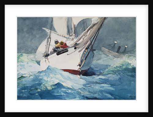 Reefing Sails Around Diamond Shoals, Cape Hatteras by Winslow Homer