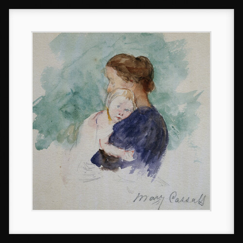 Watercolor of Mother and Child by Mary Cassatt