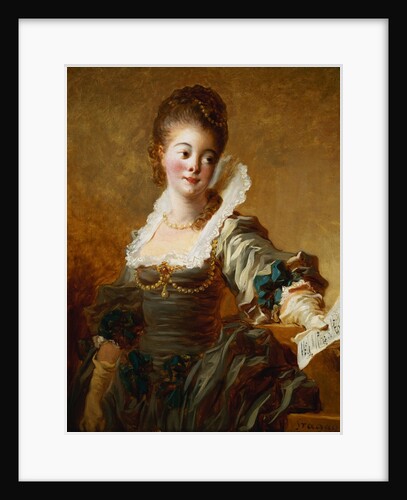 Woman with Sheet Music by Jean-Honore Fragonard