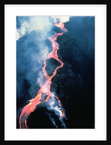 Lava Channel Flowing from Mauna Loa by Anonymous