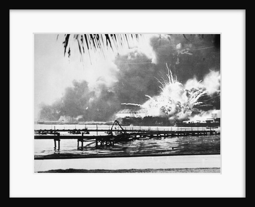 USS Shaw Exploding by Anonymous