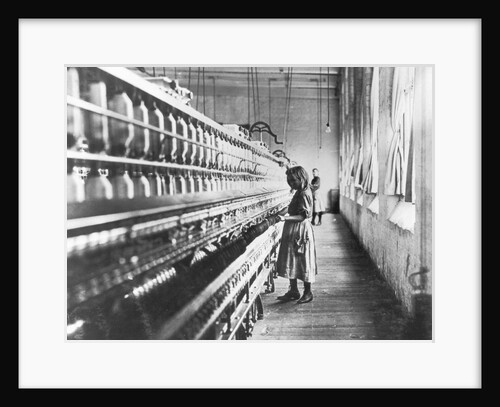 Girl at Spinning Machine by Anonymous