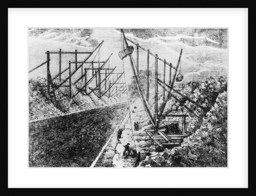 Excavation of the Erie Canal Lock in Lockport, New York by Anonymous