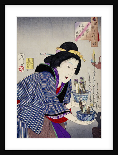 Looking as if She Wants to Change: The Appearance of a Proprietress of the Kaei Era by Yoshitoshi