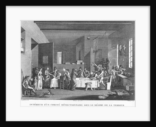 Interieur d'un comite revolutionnaire dous le regime de la terreur by Berthault