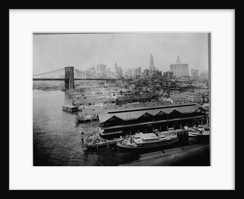 Piers by Brooklyn Bridge, New York by Anonymous