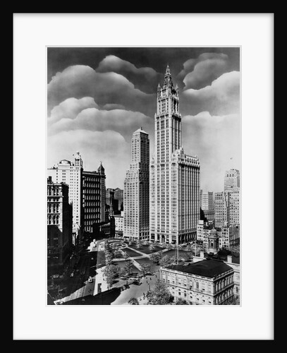 Woolworth Building and City Hall Park, Manhattan by Anonymous