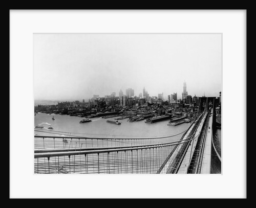 Lower Manhattan From the top the Brooklyn Bridge by Anonymous