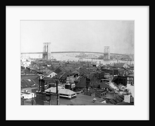 Brooklyn Bridge From Lower Manhattan, New York by Anonymous