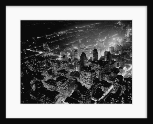 Overview of Manhattan at Night by Anonymous