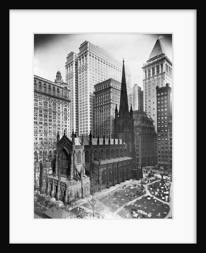Trinity Church and Surrounding Skyscrapers, New York by Anonymous