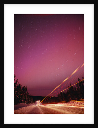 Aurora Borealis over Alaska Highway by Anonymous