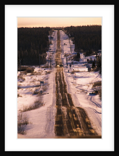Icy Section of Alaska Highway by Anonymous