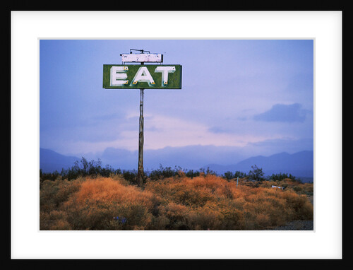 Diner Sign in Mojave Desert by Anonymous