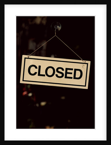 Closed Sign at Pike Place Market by Anonymous