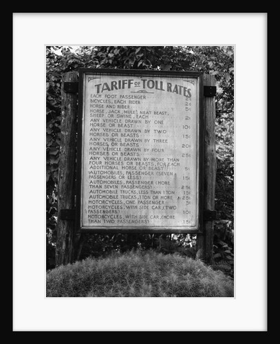 Sign at Toll Bridge by Anonymous