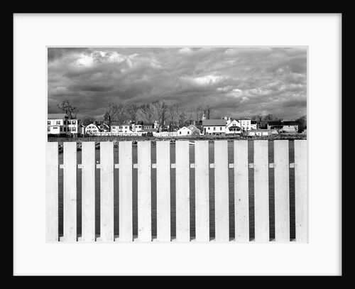 Fence, Clouds, and a Connecticut Town by Anonymous
