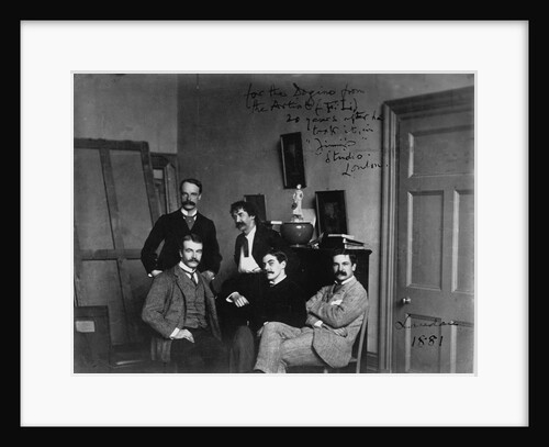 James Whistler and Artists in Studio by Anonymous