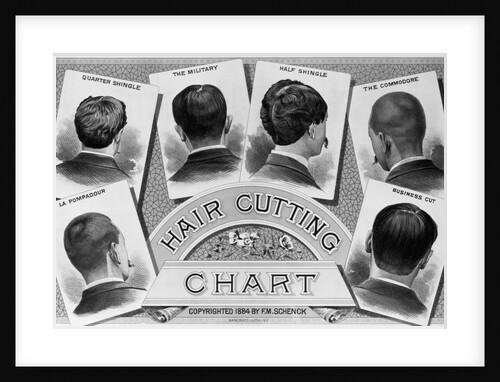 Hair Cutting Chart by F.M. Schenk