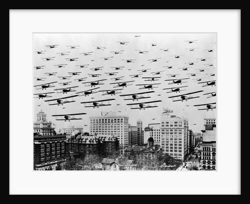 Biplanes over Portland, Oregon by Anonymous