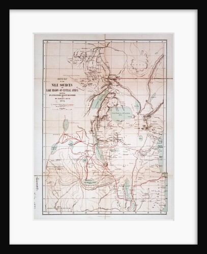 Map of Nile Sources and Lake Victoria by Anonymous