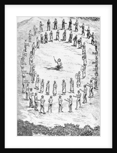Native Americans of Louisiana Performing a Ceremonial Dance by Anonymous