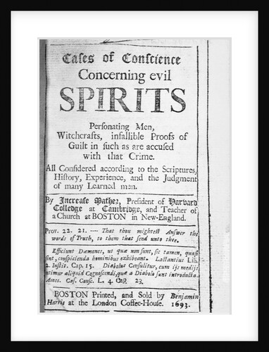 Title Page of Increase Mather Book by Anonymous
