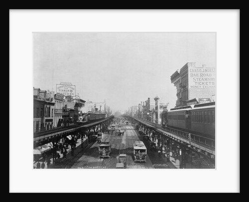 Elevated Trains in Manhattan's Bowery by Anonymous