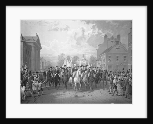 Color Lithograph Evacuation Day by E.P. & L. Restein by Anonymous