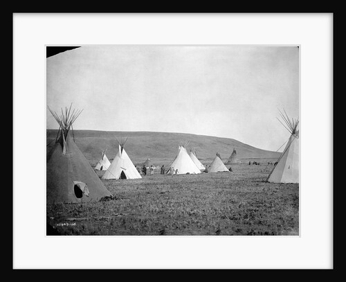 Atsina Camp Scene by Edward S. Curtis