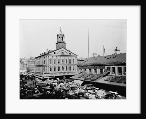 Carts and Wagons in Front of Faneuil Hall by Anonymous