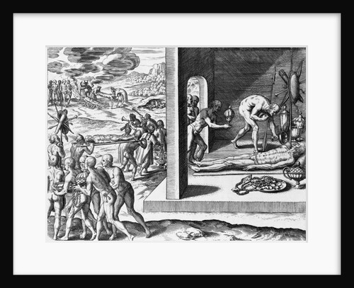 Native Funeral Rites by Theodor de Bry From America by Anonymous